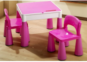TEGA mamut zestaw stolik + krzesełka różowy