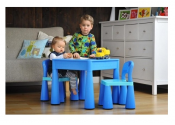 TEGA mamut zestaw stolik + krzesełka niebieski