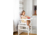 Białe krzesełko do karmienia dla dziecka ANTOŚ LIBELULA DREWEX