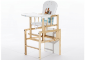 Drewniane sosnowe krzesełko do karmienia dla dziecka ANTOŚ ARKA DREWEX