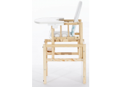 Drewniane sosnowe krzesełko do karmienia dla dziecka ANTOŚ ARKA DREWEX