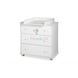 Komoda z przewijakiem SAFARI ŻYRAFKA BIAŁA