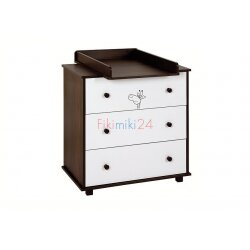 komoda z przewijakiem SAFARI ZYRAFKA ecru orzech